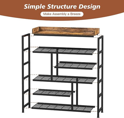 EnHomee Shoe Rack for Entryway, 6 Tier Shoe Organizer - Image 5