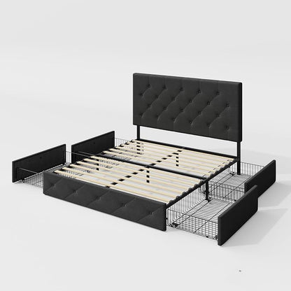 Allewie Upholstered Full Size Platform Bed Frame - Image 9