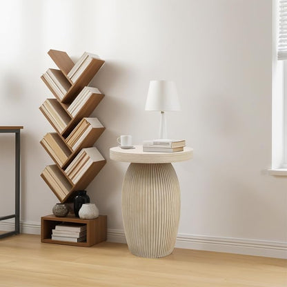 PARISLOFT ​​Rustic Mushroom Side Table, Bohemian End Table - Image 2