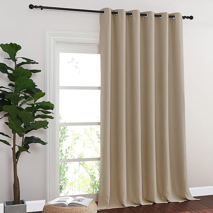 NICETOWN Blackout Sliding Glass Door Curtains, Room Darkening Thermal Insulated by NICETOWN
