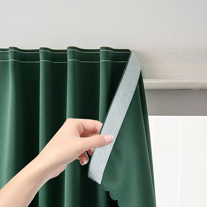 Blackout Curtains for Bedroom Sticky Curtain Blackout Window Cover Self by Sovtfides