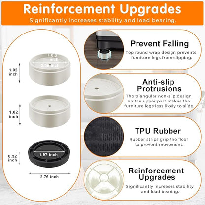 Furniture Risers Bed Risers Heavy Duty 1 inch, 2 inch, 3 inch, 4 inch Round - Image 5