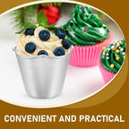 6pcs Flower Shape Pudding Moulds Aluminum Baking Cups Non Stick Round Nonstick Egg Tart Cupcake Muffin Cheesecake Mould for Baking Tool Cake Mold Silicone Egg Molds