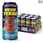Drink Weird Organic Grateful Grapefruit Yerba Mate – 16oz Cans, 160mg Organic Caffeine, Pack of 12 – Grateful Dead Collab, Healthy Energy Drink Alternative