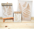 NAKLEO Painting Stencil for Crafts A5 5.9” x 8.3”, Fern Leaf Frond Pattern, Reusable Plastic DIY & Scrapbooking Drawing Template, Decoupage Art Home Decor, Wall Wood Fabric Furniture