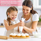 7 Pcs Small Round Piping Tips Set, Stainless Steel Cake Frosting Nozzles Professional Cake Decorating Tips Cupcake Icing Supplies for Baking Cookies Fondant Cream Bag Filler