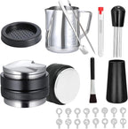 Coffee Tamper Set 24 PCS, Espresso Accessories Barista Kit,with 51mm Espresso Distributor & Tamper,wdt Tool,Frothing Pitcher,Coffee Stirrer,Tamper Mat,Espresso Tools for Espresso Coffee Machine