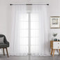 Chyhomenyc White Sheer Curtains 108 Inch Length 2 Panels Set | Extra Long by Chyhomenyc