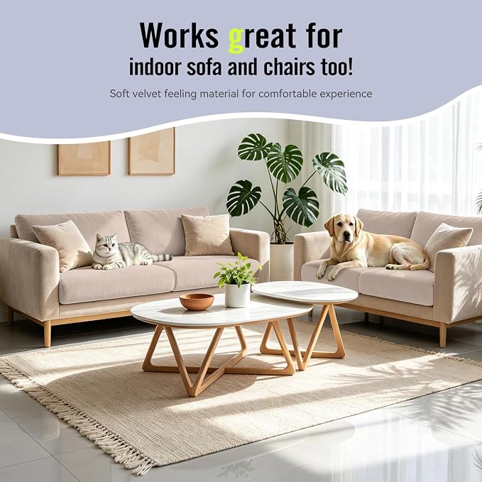 8Pcs Outdoor Cushion Covers, Stretch Patio Furniture Couch Chair Slipcovers | - Image 8
