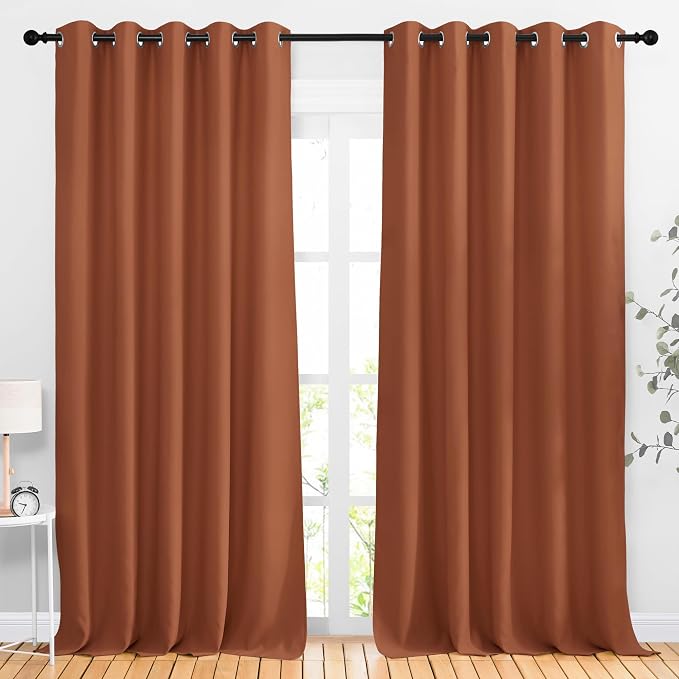 NICETOWN Blackout Room Divider Curtains 118 inches Long, Grommet Thermal Window by NICETOWN