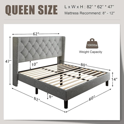 Einhomn Queen Size Platform Bed Frame - Image 2