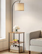 PARTPHONER Floor Lamp with Table, Night Stand with Lamp, Narrow Side Table with by PARTPHONER