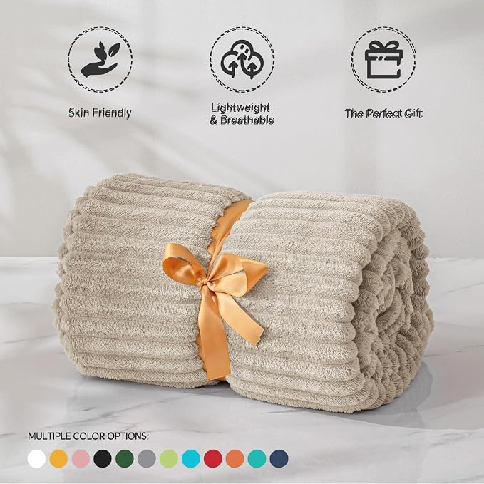 BEDELITE 3D Ribbed Jacquard Linen Full Size Blankes - Image 4