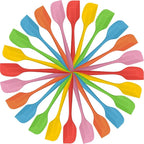 Irenare 24 Pcs Mini Silicone Spatulas Bulk 8.3 Inch Heat Resistant Scrapers Rubber Spatulas Seamless Design Non Stick Flexible for Kitchen Use Cooking Baking Mixing