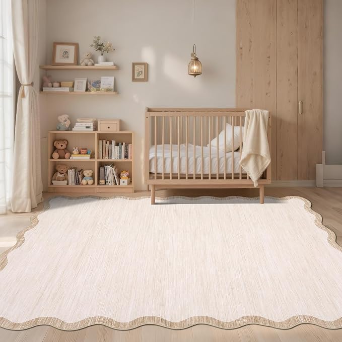 GarveeHome Scalloped Washable 10x13 Area Rug - Image 2