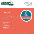 Caribou Coffee Caramel Flavored Coffee, Single Serve Keurig K-Cup Pods, Medium Roast Coffee, 96-Count Box (Pack of 4)
