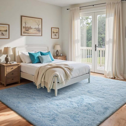 4x6 Ft Shag Rugs for Bedroom Living Room, Ultra Soft Fluffy Furry Area Rugs for - Image 2