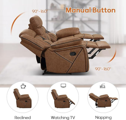 EBELLO Faux Leather Recliner Sofa Furniture Set - Image 4