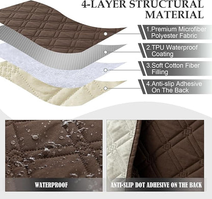 Genina Sofa Armrest Cover, Anti-Slip Armchair Slipcovers - Image 4