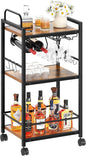 Bar Cart for The Home, 3 Tier Kitchen Carts by VANTIMO