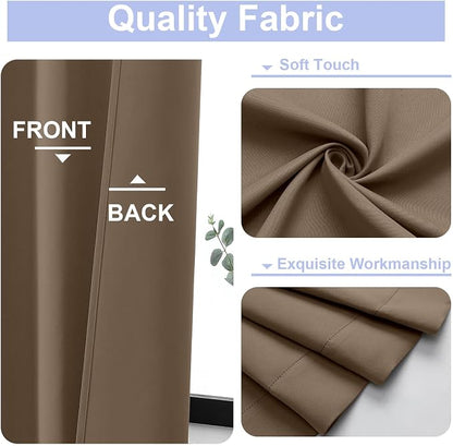 Simplebrand Brown Blackout Curtains - Image 3