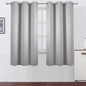 Light Grey Blackout Curtains 34 x 63 Inch Length/Set of 2 Curtain by Lemomo