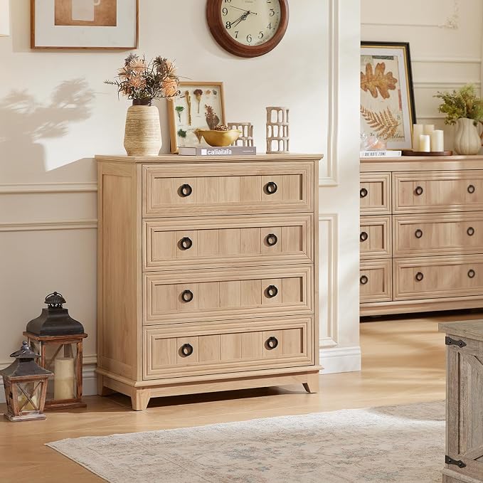 Joaxswe Farmhouse 4 Drawer Dresser - Image 9