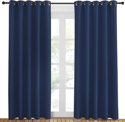 NICETOWN Blackout Navy Curtain Drape - Image 2