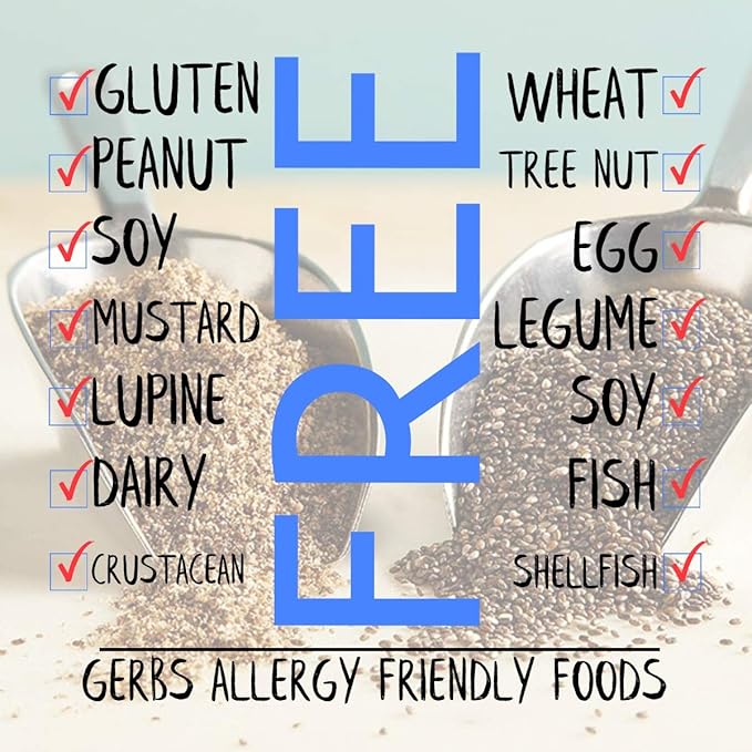 Ground Raw Chia Seed Meal by Gerbs - 4 LBS - Top 11 Food Allergen Free & Non GMO - Vegan & Kosher – Premium Full Oil Content Chia Protein Powder
