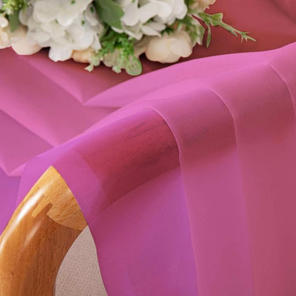 Chyhomenyc Hot Pink Sheer Curtains 96 inches Long 2 Panels, Light Filtering - Image 6