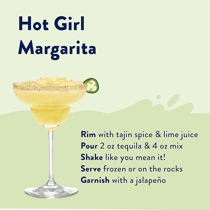 Jordan's Skinny Syrups Sugar Free Syrup, Naturally Sweetened Spicy Margarita Mix Syrup, 32 oz, Low Calorie Flavoring, Protein Shake, Cocktail & More, Gluten Free, Keto Friendly