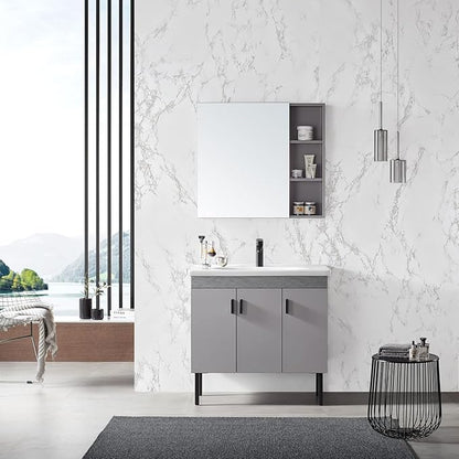 practicalWs Marble Wallpaper Granite Gray/White Paper Roll 23.6" x 196" Kitchen - Image 5