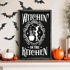 Halloween Stencils for Painting 11.7”x8.26” Reusable Halloween Stencil A4 Skeleton Witch Black Cats Draw Templates for Wood Signs Walls Windows Door Mat Fabrics
