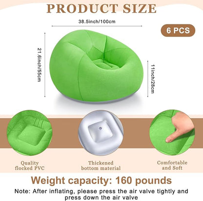 Realspring 6 9 12 Pcs Inflatable Bean Bag Chairs - Image 2