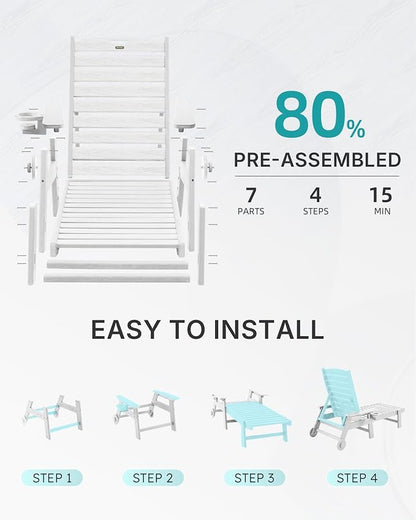 Patio Chaise Lounge Chair Outdoor - Image 6