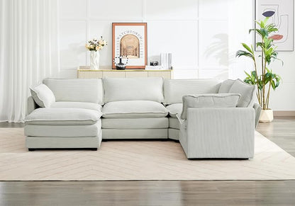 ROWHY 113'' Sectional Cloud Couch, 5 Seater Modular Corner L Shape Sofa Big - Image 7