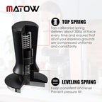 51mm Espresso Hand Tamper, MATOW Dual Calibrated Spring Loaded Coffee Tamper with Stainless Steel Flat Base, Pro-barista 30lbs Espresso Tamper with Anodized Aluminum Handle