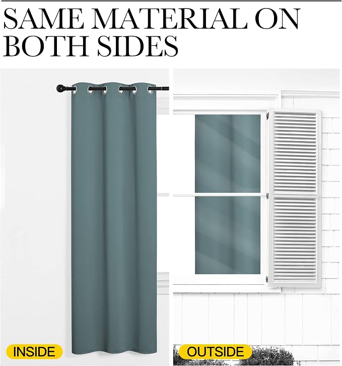 NICETOWN Modern Blackout Curtains Noise Reducing, 2 Panels, W42 x L78 -Inch - Image 6