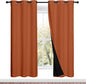 NICETOWN Full Shade Curtain Panels, Burnt Orange, Pair of Thermal Insulated & by NICETOWN