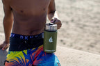 HYDRO CELL Stainless Steel Insulated Water Bottle with Straw - For Cold & Hot Drinks - Metal Vacuum Flask with Screw Cap and Modern Leakproof Sport Thermos for Adults (Army 14oz)