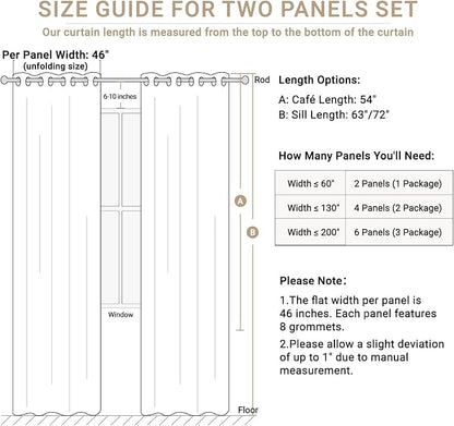 100% Blackout Linen Textured Curtains 72 Inch Long, Oatmeal | 100% Blackout - Image 8