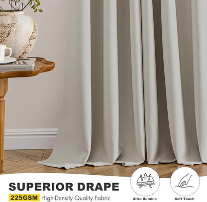 MIULEE Blackout Curtains for Bedroom 2 Panels 40 x 63 Inch Long Natural | - Image 5