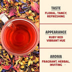 BREWIX, Hibiscus Rose Herbal Loose Tea (50+ Cups) | 100% Natural, Handmade, Pure from Hibiscus Flowers | Hibiscus with Rose Petals, Chamomile and Exotic Spices | Supports Everyday Wellness, Digestion and Cardiovascular System | Rich in Antioxidants & S...