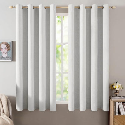 MIULEE 100% Blackout Linen Curtains by MIULEE