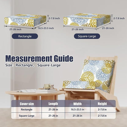 8Pcs Outdoor Cushion Covers, Stretch Patio Furniture Couch Chair Slipcovers | - Image 2