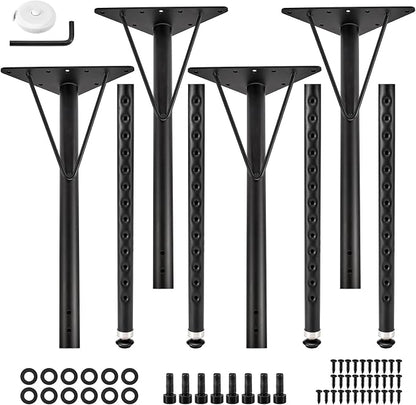 Adjustable Table Legs 19-30 Inch, Heavy Duty Steel Furniture Legs - Image 7