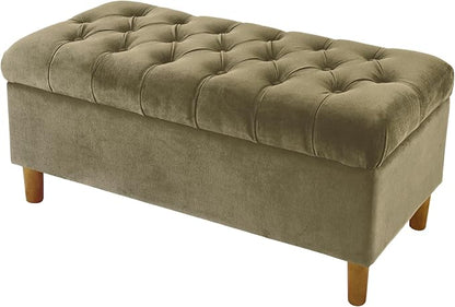 Homepop Home Decor | Tufted Ainsley Button Storage Ottoman Bench - Image 10
