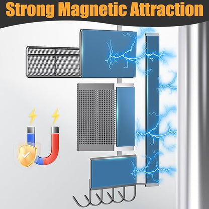 Magnetic Spice Rack for Refrigerator, 7 Pack 100% Metal Strong Magnet Shelves - Image 3