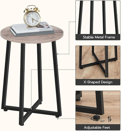HOOBRO Side Table, Round End Accent Table - Image 8