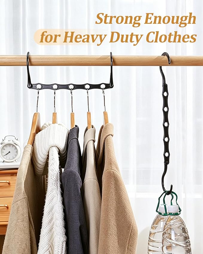 AMKUFO Hangers-Space-Saving 8 Pack Space-Saver, College-Dorm-Room-Essentials - Image 6